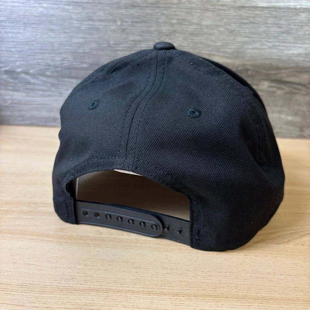 Travis Mathew Hat Cap Snapback Black Engelsma Construction Adjustable‎